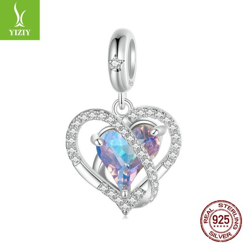 VALENTINO Ciondolo Braccialetto Unico Trendy Argento 925 Intreccio Cuore Intreccio Zirconia Regali Gioielli