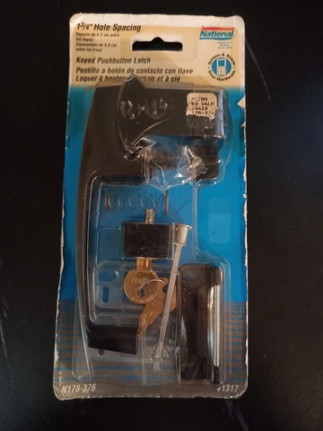 National Hardware N178-376 Screen & Storm Door Latch With Keys, black Cover