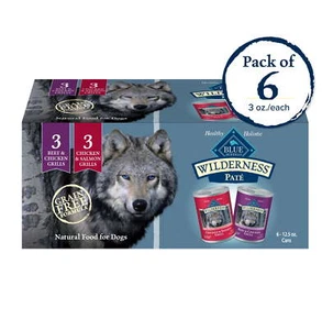 Blue Buffalo Wilderness Adult Wet Dog Food Variety Pack, 12.5-oz. , 6 Count - Picture 1 of 7