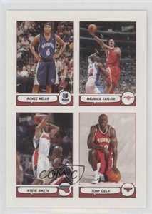 2004-05 Bazooka 4-on-1 Stickers Bonzi Wells Maurice Taylor Steve Smith Tony Delk