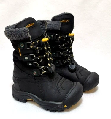 Keen Boys Lavabo Impermeable Negro Nieve Invierno Botas Niño Pequeño Talla EE. UU. 8 Foto 1 de 4