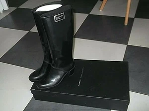 Vintage Bottes De Pluie a talons noires Marc by Marc Jacobs taille 38 - Imagen 1 de 9
