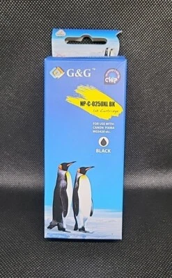 Cartucho de tinta negra con chip NP-C-0250XL BK Canon Pixma MG5420/6320,iP7220,MX922 Foto 1 de 2