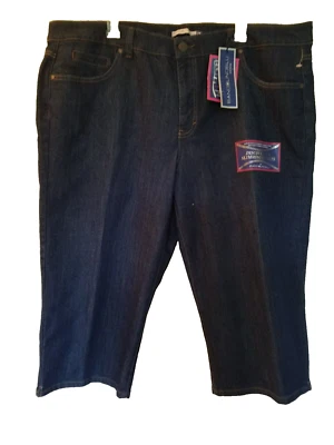 Pantalones Cortos Capris Elastizados Denim Crops Bandolinoblu 22W Nuevos con Etiquetas Foto 1 de 4