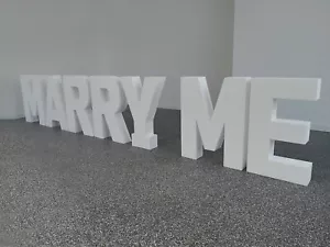 MARRY ME Buchstaben 70x10 cm Hochzeitsdekoration Event Heiratsantrag Dekoration - Bild 1 von 14