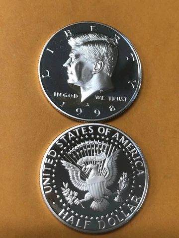 1998 S SILVER GEM PROOF KENNEDY HALF DOLLAR. THIS IS REALLY NICE! HIGH GRADE! Cover