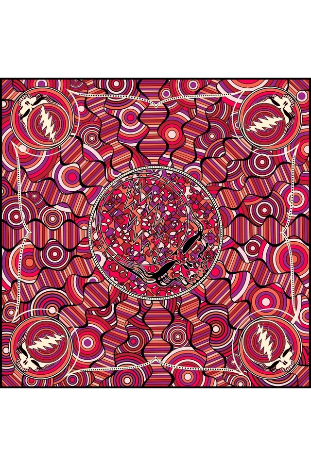 GRATEFUL DEAD-SYF FIRE BANDANA-Roube seu rosto Garcia,Lesh, Wier - Imagem 1 de 1