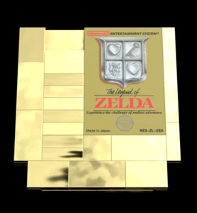 Custom CHROME GOLD Tiles Legend of Zelda Cartridge LEGO NES 71374 MOC Gift Idea - Picture 1 of 5