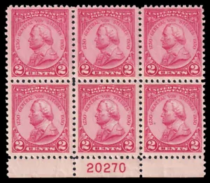 United States Scott 689 Plate Block of 6 (1930) Mint NH VF, CV $17.50 C - Picture 1 of 1