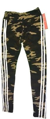 Calça elástica juvenil camuflagem Hot Kiss listras laterais tamanho M - Imagem 1 de 4