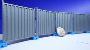 1/50 Scale temporary construction panels hoarding Diorama - 1:50, fits corgi 5pc - Picture 1 of 7