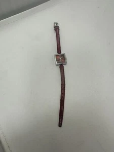 Coach 20mm Stainless Steel Quartz Watch Red Leather Band - Picture 1 of 6