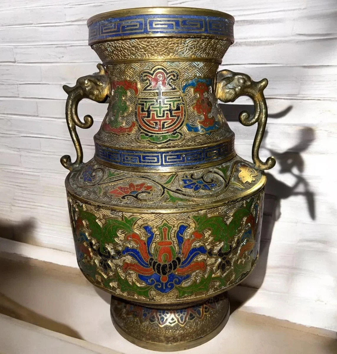 景泰蓝古董原始1900-1940 年日本花瓶| eBay