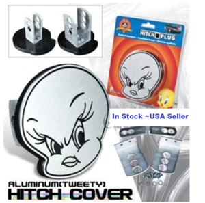 TWEETY BIRD LOONEY TUNES REMOLQUE ENCHUFE ENGANCHE CUBIERTA ALUMINIO UNIVERSAL NUEVO FORD - Imagen 1 de 3