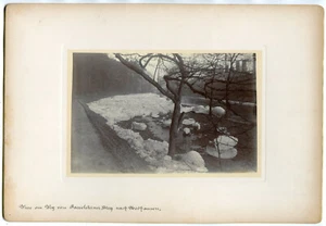 Uraltes Original-Foto, Eisgang Rhein, Wied, Neuwied-Nodhausen Rasselstein 1891 - Bild 1 von 2