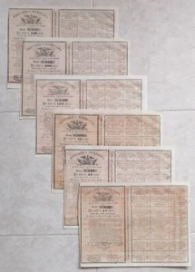 Mexiko Anleihen Deuda Interna 6% Republica Mexicana 1859 1860, Lot 6 Bonos - Bild 1 von 17