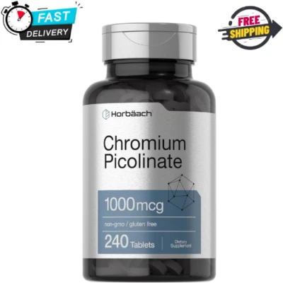 Picolinato de Cromo 1000mcg Apoya Niveles Saludables de Azúcar en la Sangre240ct Foto 1 de 4