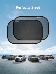 Car Window Shades 4 Pack Car Sun Shade for Car Window 21" x 14" Side Window Sun - Foto 1 di 8