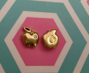 Authentic Origami Owl GOLD Apple with Diamond Accent Charm for Living Locket New - Picture 1 of 1