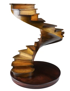 Library Spiral Stairs Architectural 3D Wooden Model 11" Staircase Sculpture New - Picture 1 of 4