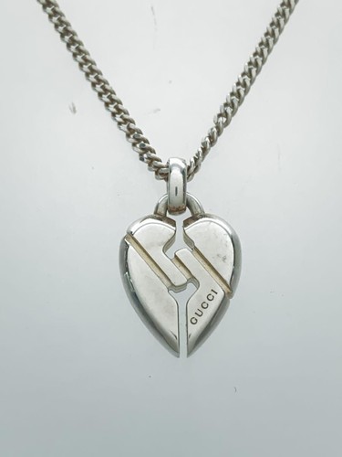 Collana donna GUCCI SV925 nodo cuore con top in argento usata