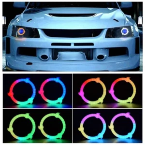 Turbine shape RGB LED Dynamic Angel Eyes Turn Signal Light Halo Ring DRL 4pcs - Picture 1 of 9