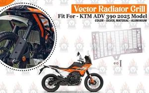 Parrilla de radiador vectorial plateada "apto para KTM Adventure 390 (modelo 2025)" - Imagen 1 de 7