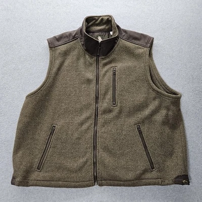 Chaleco polar Orvis para hombre 2XL marrón cremallera completa caza al aire libre Foto 1 de 4