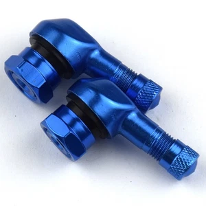 Comoda Valvola in Lega di Alluminio Tubeless 90 Gradi per Moto Set di 2 - Picture 1 of 6