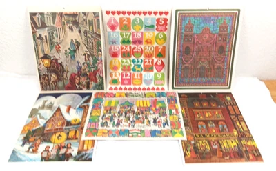 Calendario de Adviento de Papel Años 70 Libro Mundial Artesanía Infantil Internacional Lote De 6 Foto 1 de 4