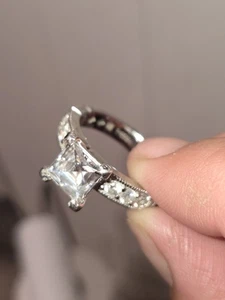 Tycoon Engagement Ring Sz 11 FIRE! 9.21ctw Platinum Over 925 - Picture 1 of 17