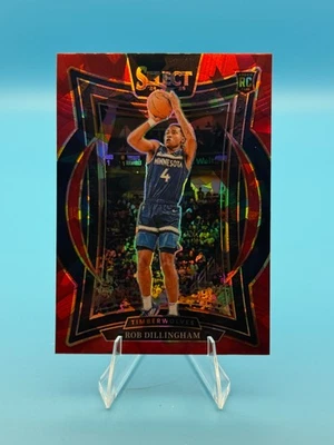 2024-25 Panini Select basquete Rob Dillingham RC #84 gelo rachado vermelho - Imagem 1 de 2