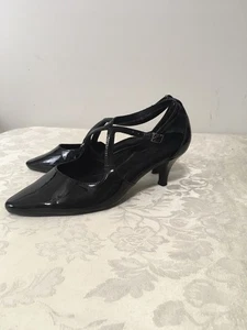 AEROSOLES REPOSACABEZAS Mujer Charol Correa al Tobillo 2.5” Tacón Zapatos Talla 9 - Imagen 1 de 13