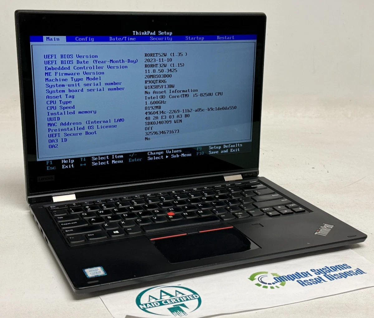 Lenovo Intel Core i5 8th Gen. 8 GB RAM PC Laptops & Netbooks for