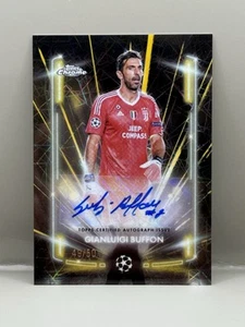 2024-25 Topps Chrome UEFA Club Gianluigi Buffon Black Gold Lazer Auto /50 - Picture 1 of 2