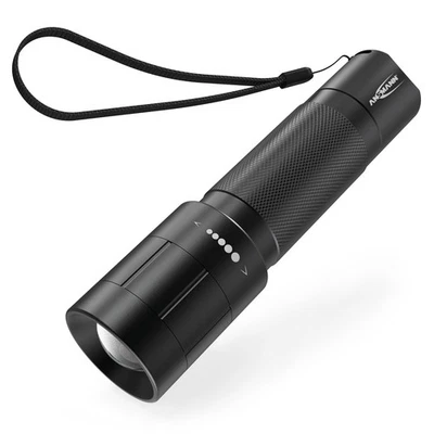 ANSMANN Taschenlampe M1500F, 240m Reichweite, IP54 Staub- & Spritzwasserschutz - Bild 1 von 4