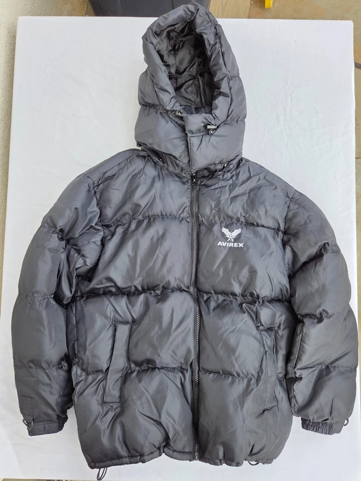 Chaqueta Avirex Para Hombre Mediana Puffer Parka con Capucha Abrigo Auténtico Súper Ligero Foto 1 de 4