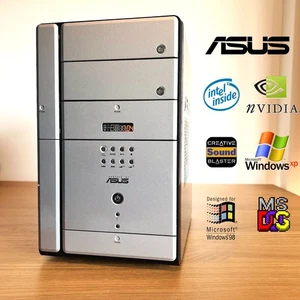 ASUS Terminator T2 Windows XP 98 DOS Retro Gaming PC NVIDIA Sound Blaster GETESTET - Bild 1 von 24