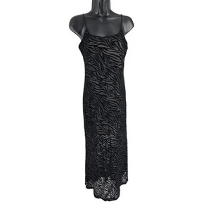 NWT Hello Molly Zebra Print Velvet Burnout Maxi Dress Womens 6 Whimsigoth Sheer - Bild 1 von 6