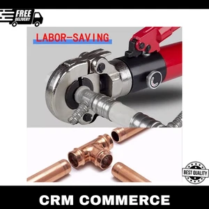 Hydraulic Pipe Crimping Fittings Tool With 1/2" 3/4" 1" Jaw Copper Press Crimper - Picture 1 of 10
