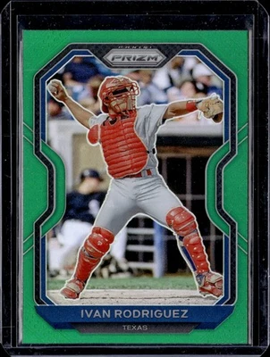 2021 Panini Prizm #2 Ivan Rodriguez Green Prizm - Image 1 of 2