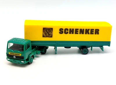 Roskopf 469 Mercedes Benz LN 2 Pritschenlastzug  Sattelzug "Schenker" H0 1:87 - Bild 1 von 4