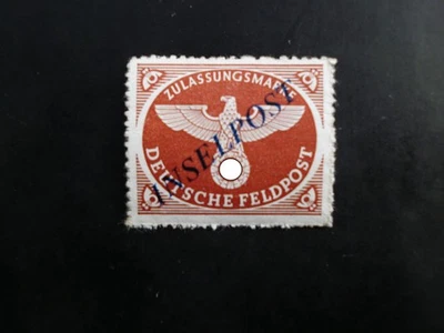 1944 Feldpostmarke, Inselpost Rhodos kleiner Gummischaden, gepr. Petry BPP Mi.10 - Bild 1 von 3
