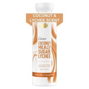 Dove Plant Milk Cleansing Body Wash Coconut & Lychee 17.5 Fl Oz (Pack of 1) - Picture 1 of 8