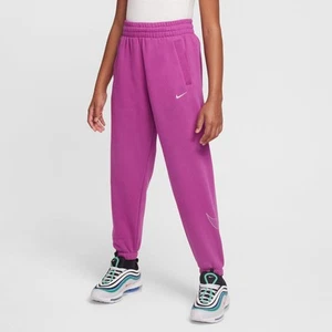 GIRLS NIKE SPORTSWEAR CLUB FLEECE LOOSE PANTS_HOT FUCHSIA HF4400-518-SIZE S - Picture 1 of 2