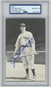 Imagen tamaño postal firmada por DiMaggio, Joe PSA 10 702806 - Imagen 1 de 1