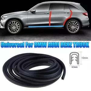 4.5M Black Car Door Boot Edge Protector Strip Trim Rubber U Shape Guard Seal - Picture 1 of 14