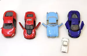 Toy cars Kinsmart McLaren Audi Corvette Camaro different red blue 5 pieces 1/34 - Picture 1 of 21