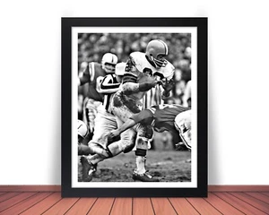 Framed JIM BROWN Photo Picture CLEVELAND BROWNS Football - 8x10 or 11x14 (WB16) - Picture 1 of 8