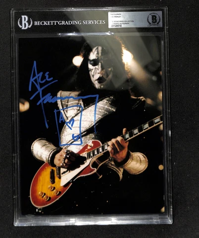 Ace Frehley Kiss Guitarist Signed 8X10 Photograph BAS (Grad Collection) Cover